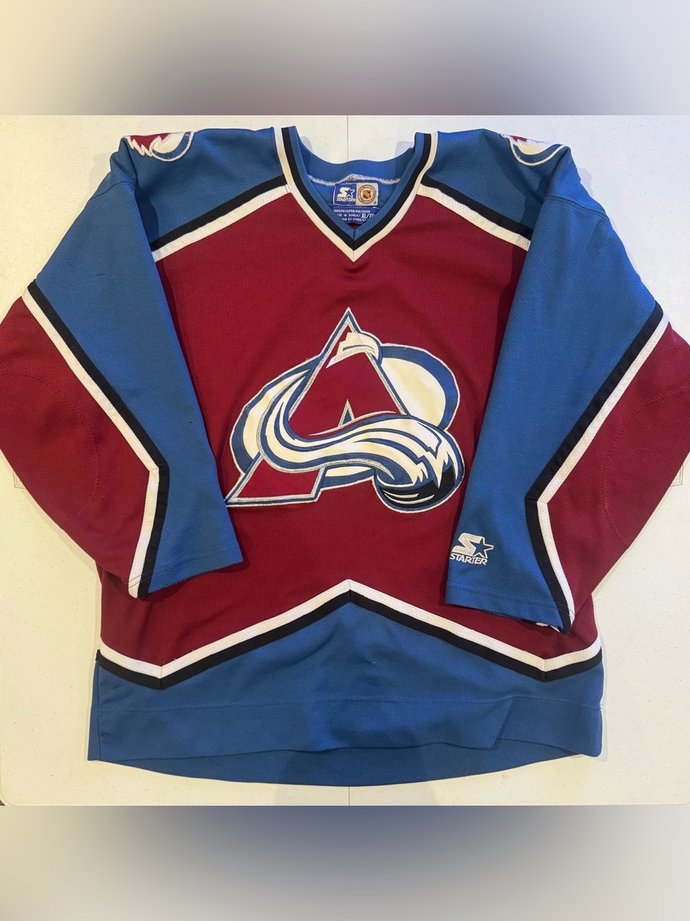 Vintage STARTER Colorado Avalanche NHL Hockey Jersey size XL Extra Large